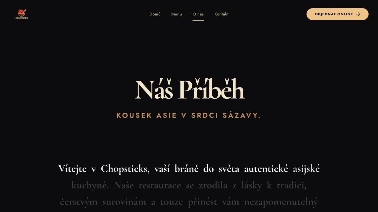 Chopsticks restaurant about page