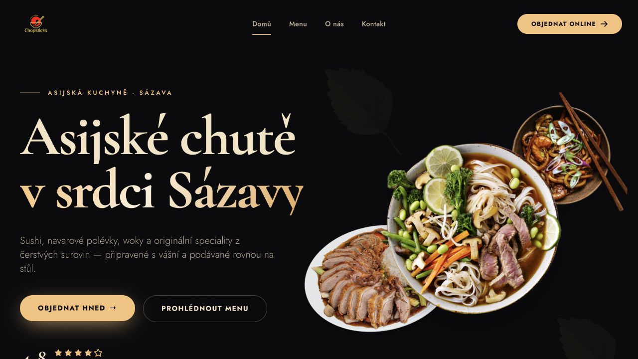 Náhled webu Chopsticks